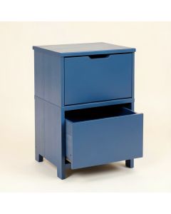 Dune Branch Freestanding Pull-Out Hamper Cabinet - Blue (synthetic illustration; no displayed measurements)