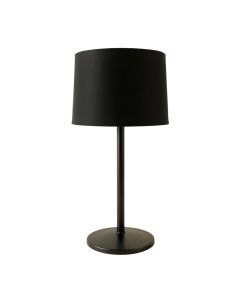 Flint Branch Table Lamp With A Plain Fabric Shade - Black