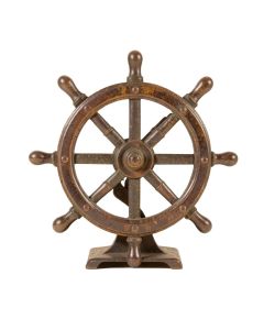 Distressed Ship Wheel Clock