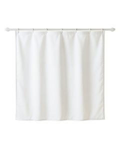Summit Canyon Shower Curtain Hanging Flat From A Plain Rod - White (synthetic illustration; no displayed measurements)
