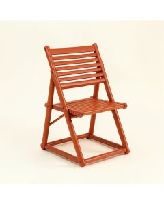 Linden Arc Folding Outdoor Chair - Terracotta (synthetic illustration; no displayed measurements)
