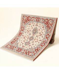 Mercier Power Loom Ivory/Red/Blue Rug (synthetic illustration; no displayed measurements)