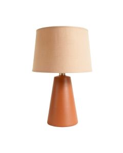 Lake Arc Table Lamp With A Plain Fabric Shade