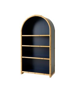 River Arc Freestanding Bookcase - Navy (synthetic illustration; no displayed measurements)