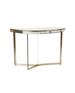 Dipietro Mirrored Demilune Console Table