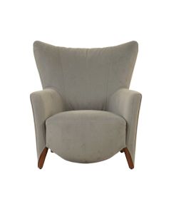 Corinne 25.6 '' Wide Polyester Wingback Chair (synthetic illustration; no displayed measurements)