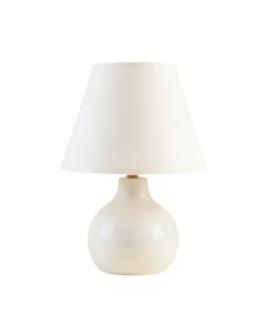 Briar Crest Table Lamp With A Plain Fabric Shade - White