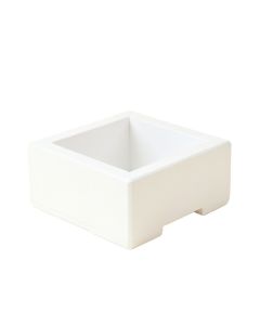 Dawn Crest Empty Raised Planter - White