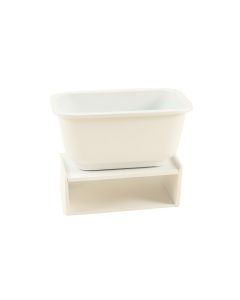 Stone Canyon Empty Raised Planter - White