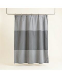 Dawn Crossing Shower Curtain Hanging Flat From A Plain Rod - Gray (synthetic illustration; no displayed measurements)