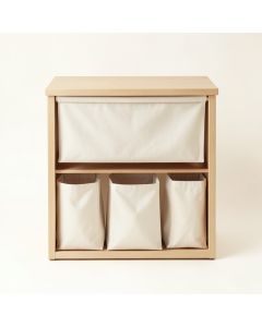 Stone Branch Laundry Sorting Station With Plain Removable Bags - Beige (synthetic illustration; no displayed measurements)