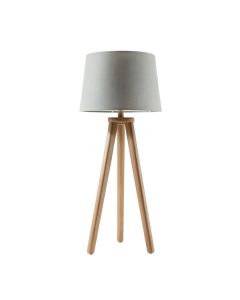 Fern Brook Floor Lamp With A Plain Fabric Shade - Gray (synthetic illustration; no displayed measurements)