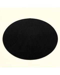 Maple Arc Round Area Rug - Black (synthetic illustration; no displayed measurements)
