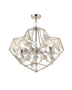Carmen 6 - Light Lantern Geometric Chandelier (synthetic illustration; no displayed measurements)