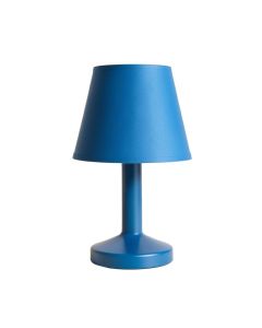 Dune Bridge Table Lamp With A Plain Fabric Shade - Blue