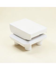 3 '' 5 '' Or 8 '' White Adjustable Bed Risers Or Furniture Legs Set Of 4 (synthetic illustration; no displayed measurements)