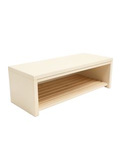 Stone Canyon Shoe Storage Bench - Ivory