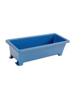 Laurel Arc Empty Railing Planter With Integral Brackets - Blue (synthetic illustration; no displayed measurements)