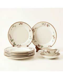 Rustic Leaves 16 Piece Dinnerware Set , Service For 4 (synthetic illustration; no displayed measurements)