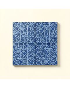 Wren Crest Uninstalled Square Decorative Tile - Blue (synthetic illustration; no displayed measurements)
