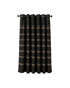 Grahm Striped Blackout Thermal Grommet Single Curtain Panel