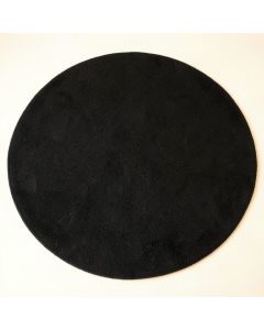 Heath Bend Round Area Rug - Black (synthetic illustration; no displayed measurements)