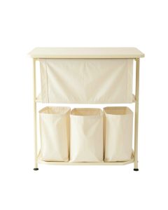 Stone Bridge Laundry Sorting Station With Plain Removable Bags - Cream (synthetic illustration; no displayed measurements)