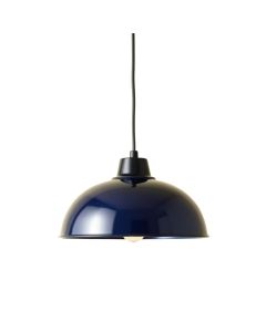 Maple Bend Pendant Light Suspended From One Plain Cable - Navy
