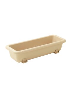 Sage Canyon Empty Railing Planter With Integral Brackets - Beige (synthetic illustration; no displayed measurements)