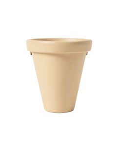 Briar Branch Empty Railing Planter With Integral Brackets - Beige
