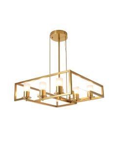 Brenton Cove 6-Light Candle Style Rectangle / Square Chandelier