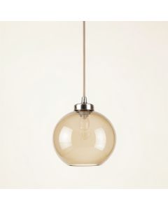 Reed Bend Pendant Light Suspended From One Plain Cable - Beige (synthetic illustration; no displayed measurements)