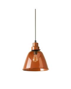 Birch Arc Pendant Light Suspended From One Plain Cable