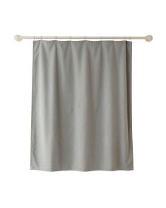 Rowan Crest Shower Curtain Hanging Flat From A Plain Rod - Gray (synthetic illustration; no displayed measurements)