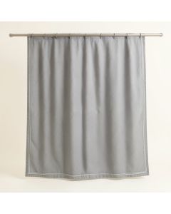 Brook Brook Shower Curtain Hanging Flat From A Plain Rod - Gray (synthetic illustration; no displayed measurements)