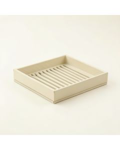 Alder Dell Empty Under-Desk Cable Tray - Ivory (synthetic illustration; no displayed measurements)