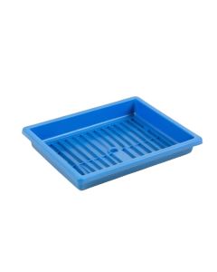 Maple Branch Empty Under-Desk Cable Tray - Blue (synthetic illustration; no displayed measurements)