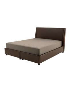 Twin Size Platform Bed With Adjustable Trundle , Espresso (synthetic illustration; no displayed measurements)