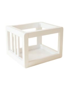 Clay Crest Empty Furniture-Style Pet Crate - White