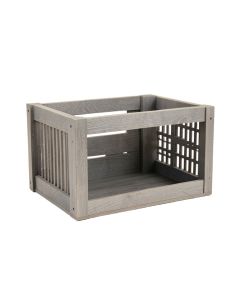 Linden Bluff Empty Furniture-Style Pet Crate - Gray