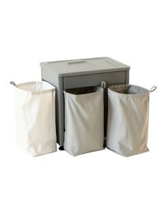 Stone Bend Laundry Sorting Station With Plain Removable Bags - Gray