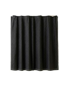 Laurel Canyon Shower Curtain Hanging Flat From A Plain Rod - Black