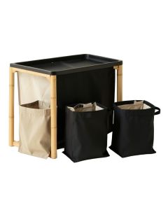 Linden Brook Laundry Sorting Station With Plain Removable Bags - Black (synthetic illustration; no displayed measurements)