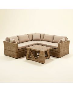 Binpal 7 Piece Rattan Sectional Seating Group With Cushions (synthetic illustration; no displayed measurements)