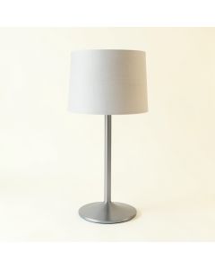 Pine Brook Table Lamp With A Plain Fabric Shade - Gray (synthetic illustration; no displayed measurements)