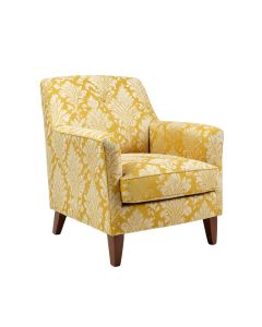 Natane Yellow & Cream Damask Parsons Chair