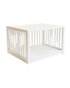 Field Crest Empty Furniture-Style Pet Crate - White
