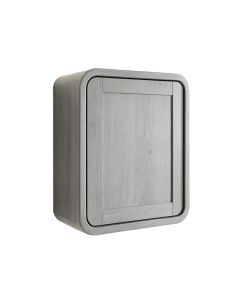Reed Arc Wall-Mounted Laundry Cabinet - Gray (synthetic illustration; no displayed measurements)