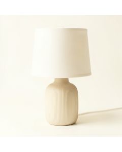 Rowan Branch Table Lamp With A Plain Fabric Shade - Ivory (synthetic illustration; no displayed measurements)