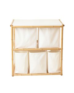 Holly Canyon Laundry Sorting Station With Plain Removable Bags - White (synthetic illustration; no displayed measurements)